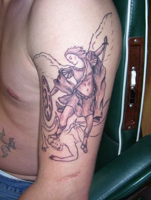 Airbrush Angel Tattoo Design